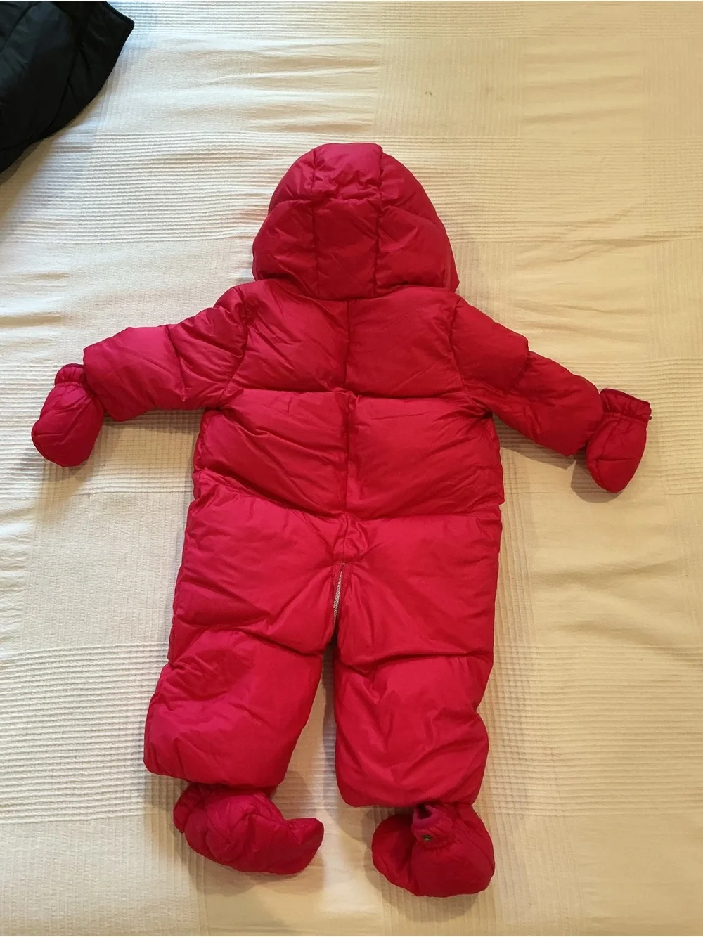 Ralph Lauren Bright Pink Puffer One-Piece Snowsuit with Hood 9 months